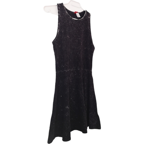 H&M Acid Wash A-line Skater Dress Grey - Picture 2 of 5